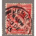 GB stamps 1912 - SG419 - KGV - 1d red - Jersey