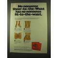 1975 No Nonsense Sheer-to-the-Waist Panty Hose Ad