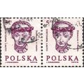 POLAND, Wawel Heads: Girl with Wreath, violet 1...