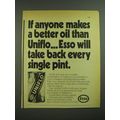 1968 Esso Uniflo Motor Oil Ad - If anyone makes a better oil than Uniflo