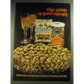 1974 Blue Diamond Almonds Ad - One nibble is never enough