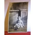 UNKNOWN TODDLER with a cup antique photograph p...