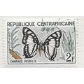 CENTRAL AFRICAN REP. 1960 BUTTERFLIES NOBLE WHI...