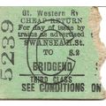 G.W.R. Edmondson Ticket - Swansea High Street t...