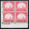 US Stamp 698 MNH VF Plate Block Rotary Press Pe...