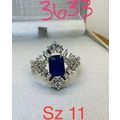 Ring Bomb Party Sz11 RBP Dark Blue Gem W/Colorl...