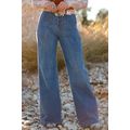 Ashleigh Blue Multi Buttons High Waist Wide Leg...