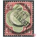 1892 SG206 4 1/2d Green & Carmine Fine Used