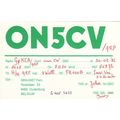 Amateur Radio QSL Card Belgium ON5CV Oudenburg