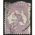 Australia 1913 Kangaroo 9d Violet SG10 AvU