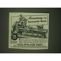 1940 South Bend Lathe Works Ad - Accuracy for g...