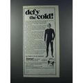 1981 Damart Thermawear Ad - Defy Cold!