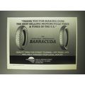 1990 Greenball Barracuda Tires Ad - Thank you for making ours the best