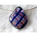 Dichroic Fused Glass Slide Pendant, green, id:s...