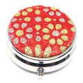 Yellow & Gold Flowers on a Red Glitter Backgrou...