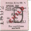 B.R. Edmondson Ticket - Aintree to Liverpool Ex...