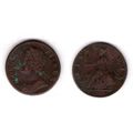 Great Britain. George II. Halfpenny 1754. dy15449