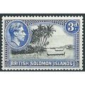 Solomon Islands 1939 SG65 3d Black & Ultramarin...