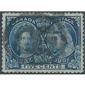 Canada 1897 SG128 5c Deep Blue Good+ Used....