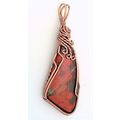 Morgan Hill Poppy Jasper Copper Wire Wrap Gemst...