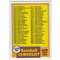 1981 Topps baseball card 338 unmarked checklist...