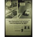 1956 Champion Spark Plugs Ad - New Champions can increase road horsepower