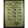 1959 Colt Guns Ad - Coltsman, Colteer, Single Action Army, Commander, Huntsman