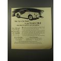 1954 Triumph T.R. 2 Car Ad - Ride up in the Clouds in your Triumph T.R.2