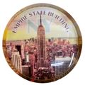 Small Empire State Building Round Glass Fridge ...