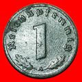 Ⰶ SWASTIKA (1940-1945): GERMANY ★ 1 PFENNIG 194...
