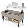 Mid-Century Lift-Top Coffee Table Sofa Laptop D...