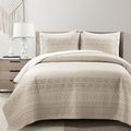 King Scandinavian Chevron Beige Tan White Rever...