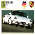 Collectors Club card. Classic Cars. Porsche 959