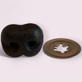 Safety Nose Teddy Bear 20mm Black with Metal Ba...