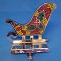 Metal SANTA SLEIGH Christmas STOCKING HANGER Ma...