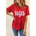 Red Starry usa Graphic Crewneck T Shirt