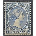 Falkland Islands 1891 SG28 2 1/2d Dull Blue Mou...