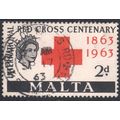 Malta stamps 1963 - SG312 - 2d red on black - R...