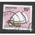 SINGAPORE 1980 SHIPS 15c GOLEKKAN SAILING CRAFT...