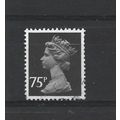 GB.X1023 75p Black.Variety Unchecked.Fine Used....