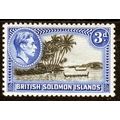 British Solomon Isl Sg65a 3d Black & Ultramarin...