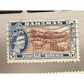 Bahamas QEII 1954 5d Brown & Blue Used SG 207 S...