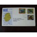 Niue 1971 Birds used stamps on first day cover ...