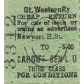 G.W.R. Edmondson Ticket - Newport High Street t...