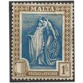 Malta 1922 SG134 1/- Indigo & Sepia Mounted Min...