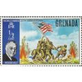 GRENADA, raising US flag in Iwo Jima, blue 1970...