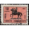Turkey 1967 Greetings Card Stamp 10k Used Stamp...