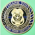 God Bless The Police. Challenge Coin. 1.50". 59b.