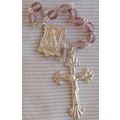 Purple glass beads mini Rosary