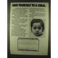 1978 Christian Children's Fund Ad - Give Yourself